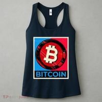 Bitcoin BTC Logo Crypto Currency Moon Hodl Women's Tank Top thumb 3