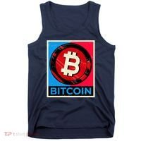 Bitcoin BTC Logo Crypto Currency Moon Hodl Tank Top thumb 0