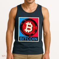 Bitcoin BTC Logo Crypto Currency Moon Hodl Tank Top thumb 3