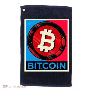 Bitcoin BTC Logo Crypto Currency Moon Hodl Golf Towel