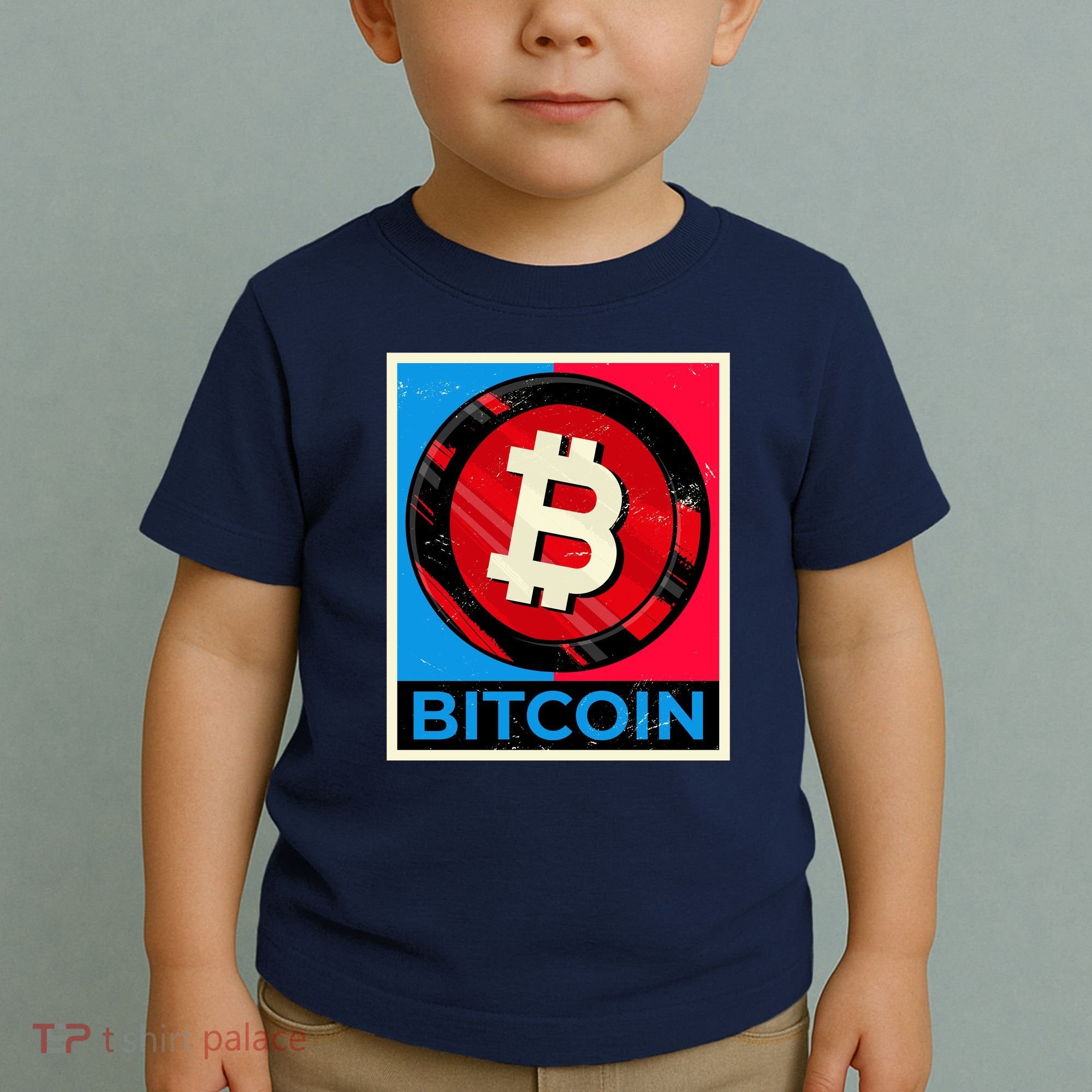 Bitcoin BTC Logo Crypto Currency Moon Hodl Toddler T-Shirt