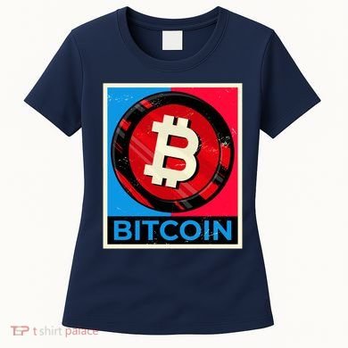 Bitcoin BTC Logo Crypto Currency Moon Hodl Women's T-Shirt