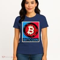 Bitcoin BTC Logo Crypto Currency Moon Hodl Women's T-Shirt thumb 4