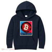 Bitcoin BTC Logo Crypto Currency Moon Hodl Kids Hoodie thumb 0