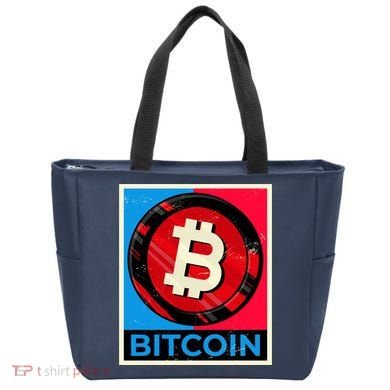 Bitcoin BTC Logo Crypto Currency Moon Hodl Tote Bag