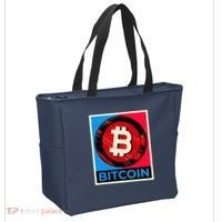 Bitcoin BTC Logo Crypto Currency Moon Hodl Tote Bag thumb 2