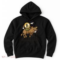 Bitcoin Cartoon Riding Bull Hoodie thumb 0