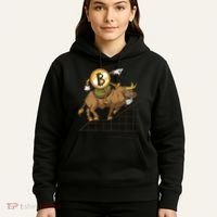 Bitcoin Cartoon Riding Bull Hoodie thumb 5