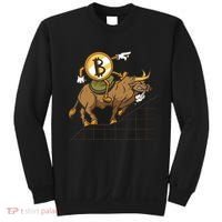 Bitcoin Cartoon Riding Bull Sweatshirt thumb 0