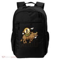 Bitcoin Cartoon Riding Bull Backpack thumb 0