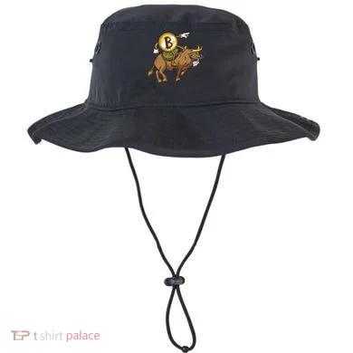 Bitcoin Cartoon Riding Bull Bucket Hat