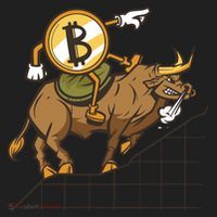 Bitcoin Cartoon Riding Bull Beanie thumb 2