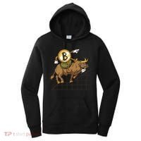 Bitcoin Cartoon Riding Bull Women's Hoodie thumb 0