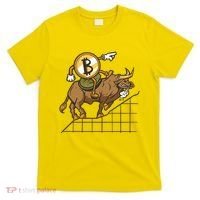 Bitcoin Cartoon Riding Bull T-Shirt thumb 0