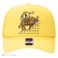 Bitcoin Cartoon Riding Bull Hat thumb 0