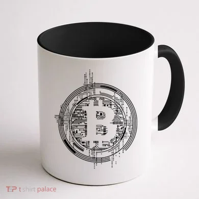 Bitcoin Chip Logo Coffee Mug back