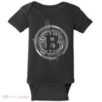 Bitcoin Chip Logo Baby Bodysuit thumb 0