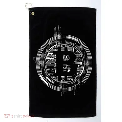 Bitcoin Chip Logo Golf Towel