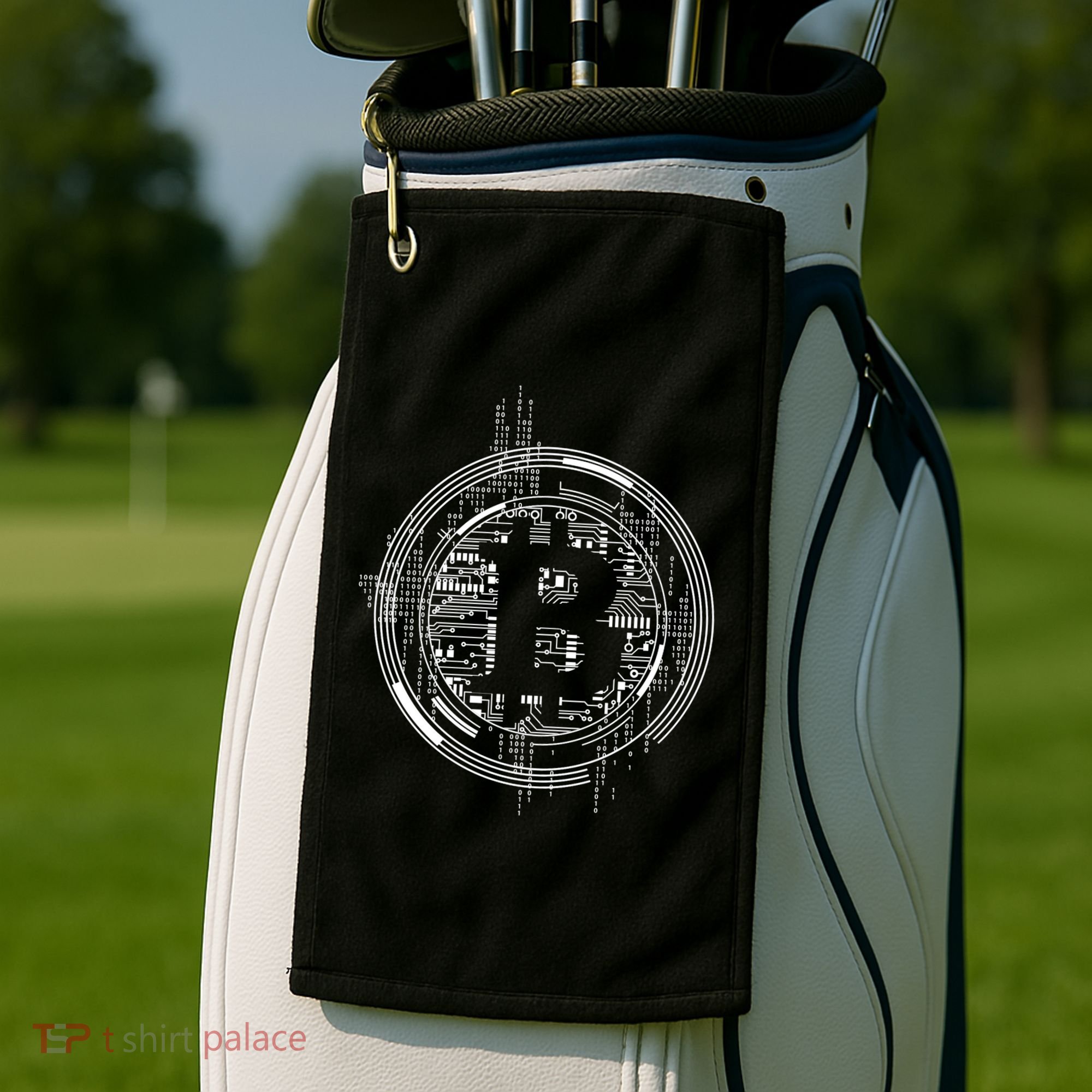 Bitcoin Chip Logo Golf Towel