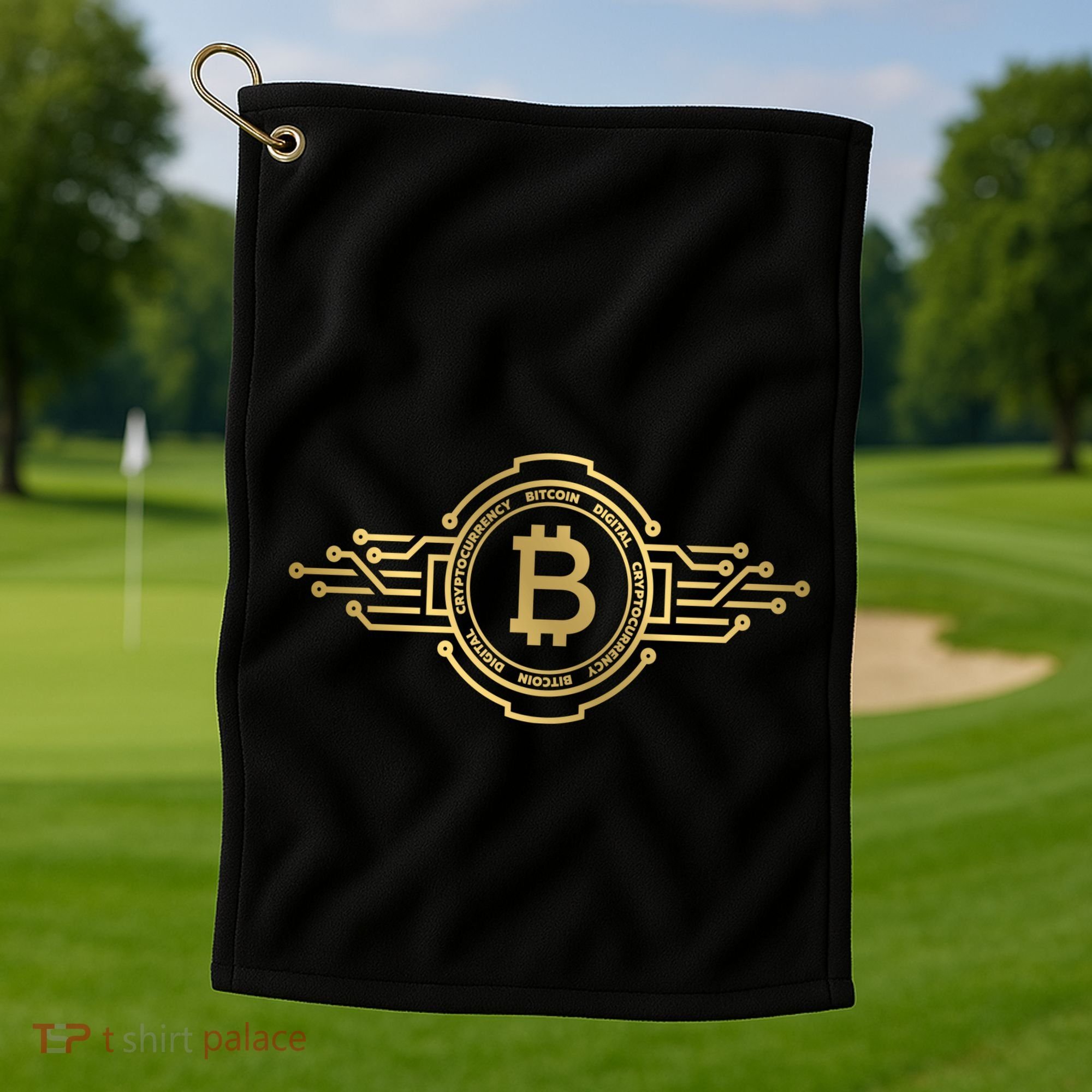 Bitcoin Crypto Coin Golf Towel