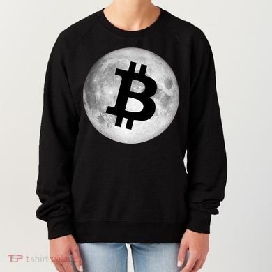 Bitcoin Cryptocurrency Fly Me To The Moon Logo Women's Sweatshirt