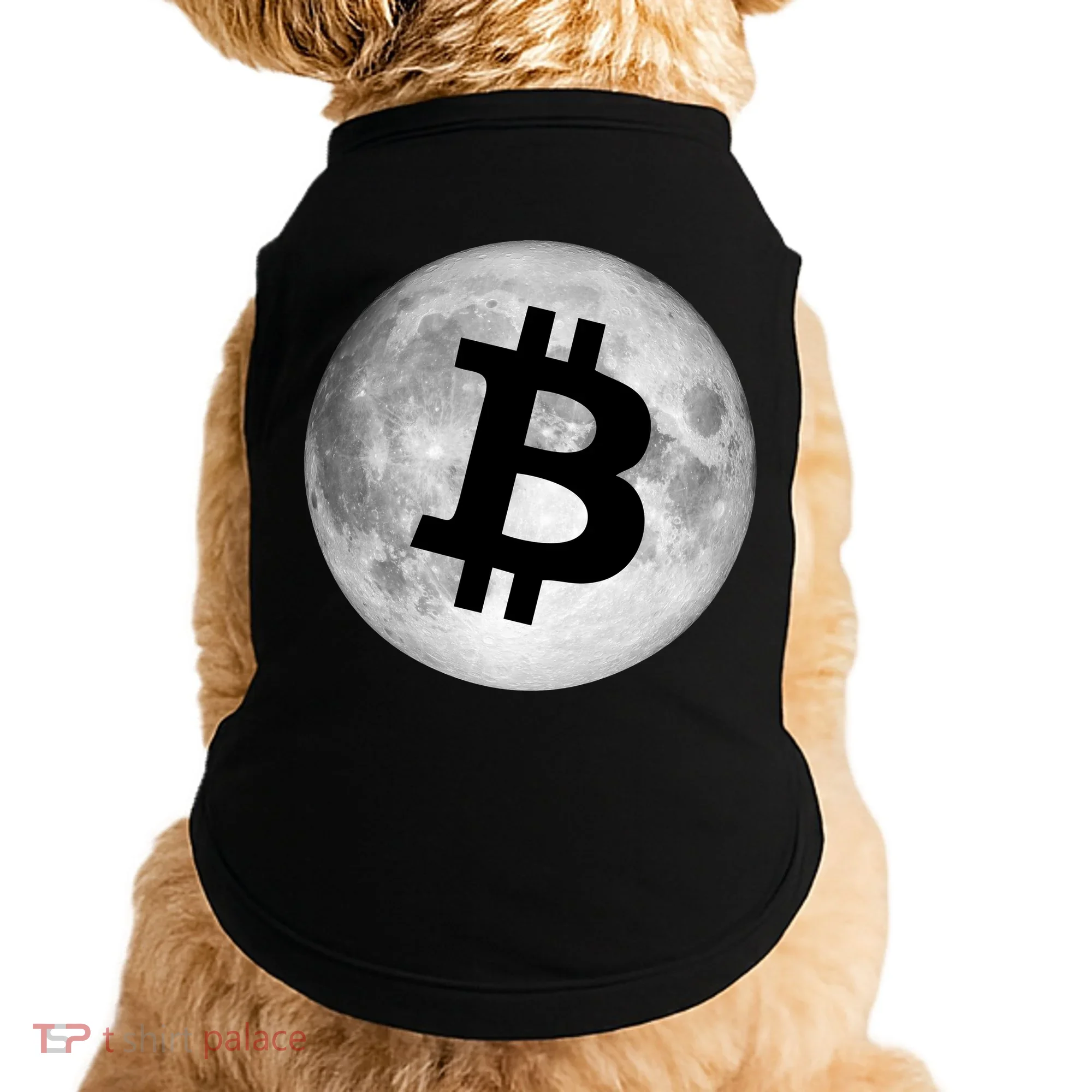 Bitcoin Cryptocurrency Fly Me To The Moon Logo Doggie Tank
