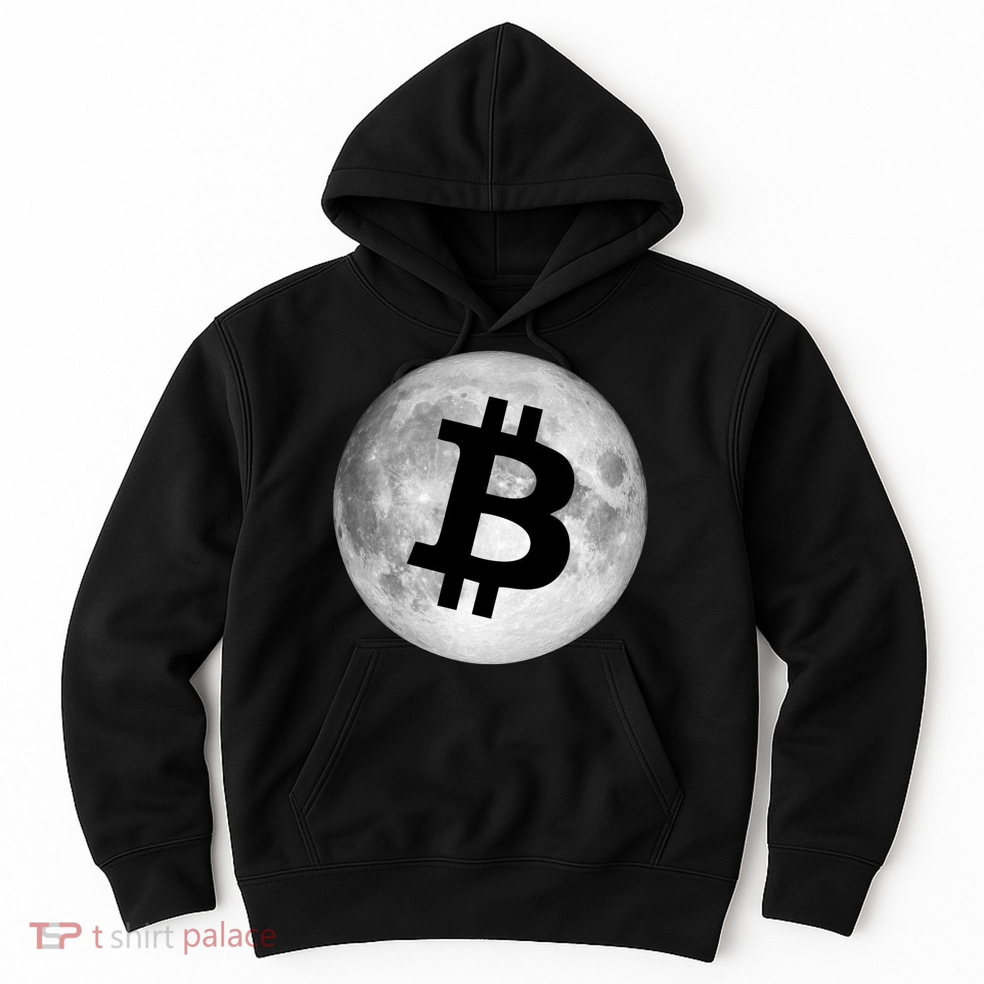 Bitcoin Cryptocurrency Fly Me To The Moon Logo Hoodie