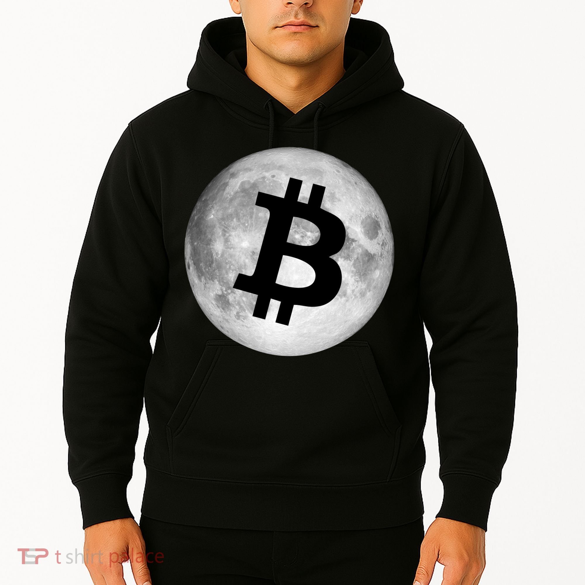 Bitcoin Cryptocurrency Fly Me To The Moon Logo Hoodie