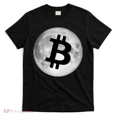 Bitcoin Cryptocurrency Fly Me To The Moon Logo T-Shirt