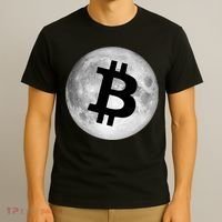 Bitcoin Cryptocurrency Fly Me To The Moon Logo T-Shirt thumb 3