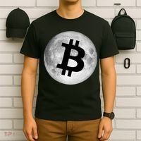 Bitcoin Cryptocurrency Fly Me To The Moon Logo T-Shirt thumb 6