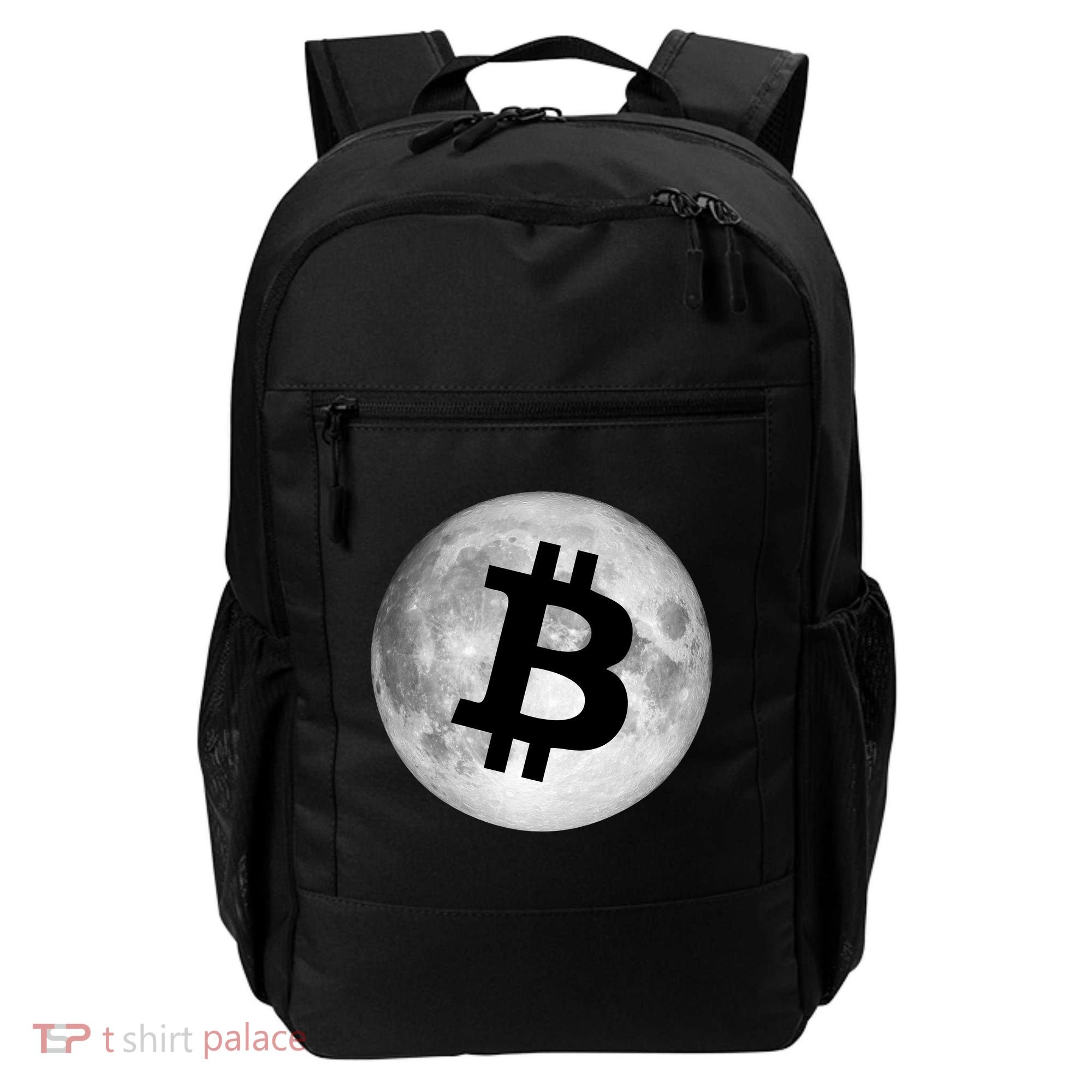 Bitcoin Cryptocurrency Fly Me To The Moon Logo Backpack