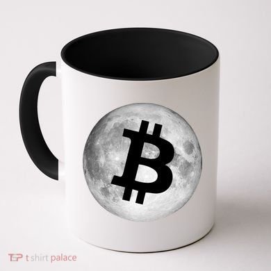 Bitcoin Cryptocurrency Fly Me To The Moon Logo Coffee Mug