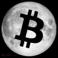 Bitcoin Cryptocurrency Fly Me To The Moon Logo Coaster thumb 2