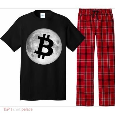 Bitcoin Cryptocurrency Fly Me To The Moon Logo Pajama Set