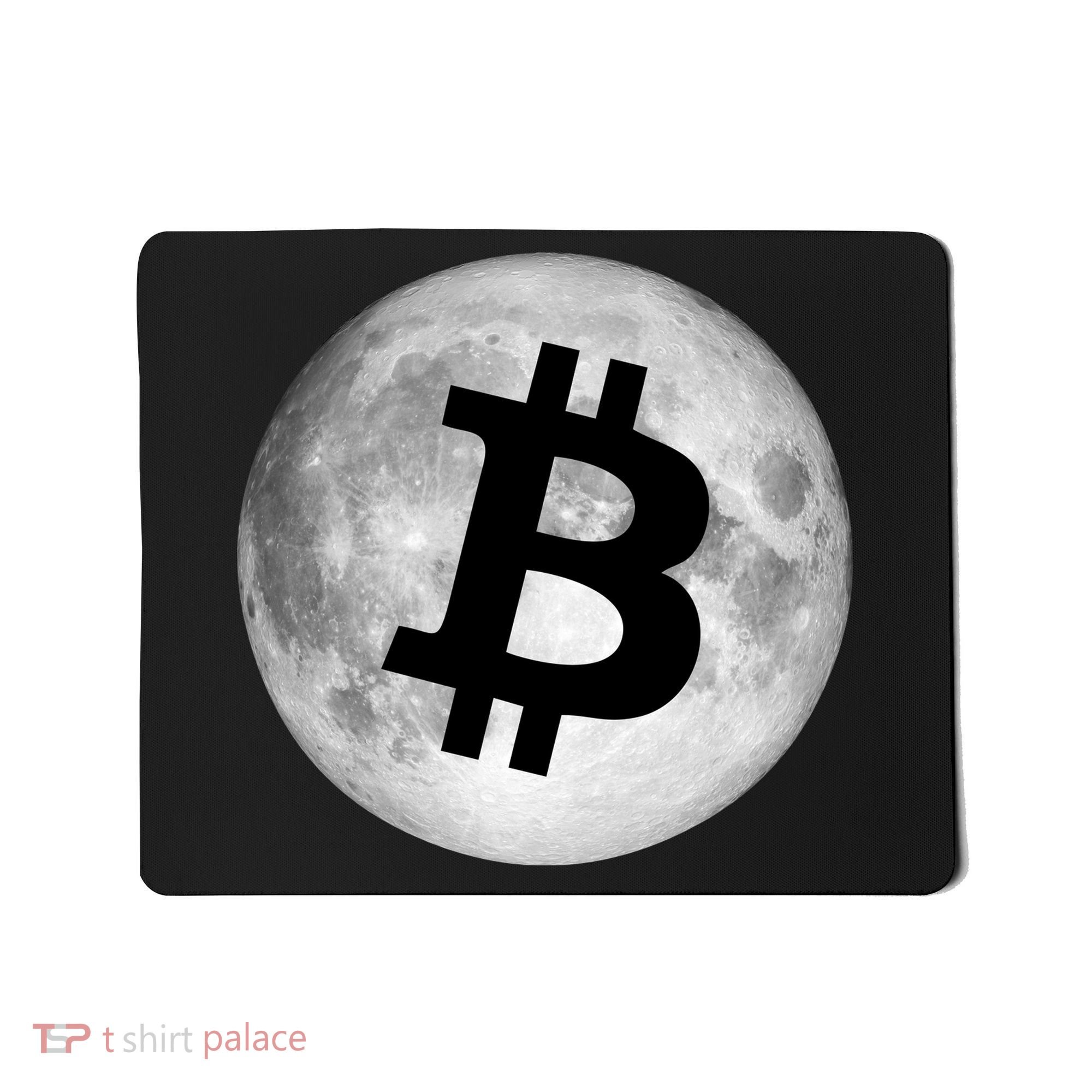 Bitcoin Cryptocurrency Fly Me To The Moon Logo Mousepad