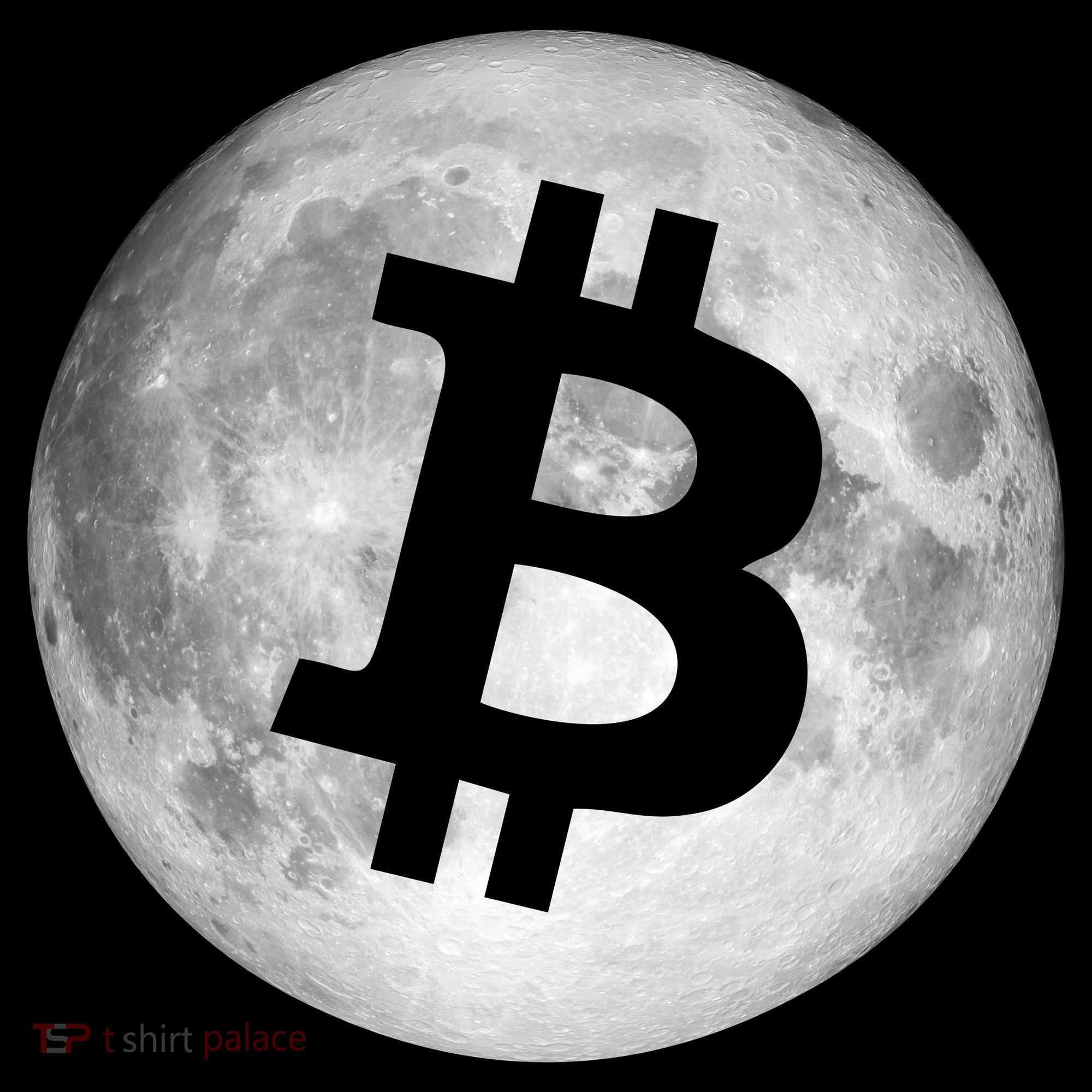 Bitcoin Cryptocurrency Fly Me To The Moon Logo Mousepad