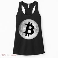 Bitcoin Cryptocurrency Fly Me To The Moon Logo Women's Tank Top thumb 0