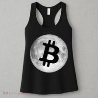 Bitcoin Cryptocurrency Fly Me To The Moon Logo Women's Tank Top thumb 3