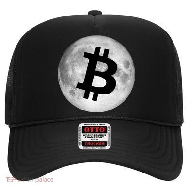 Bitcoin Cryptocurrency Fly Me To The Moon Logo Hat