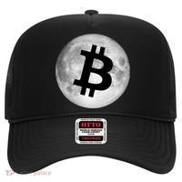 Bitcoin Cryptocurrency Fly Me To The Moon Logo Hat thumb 0