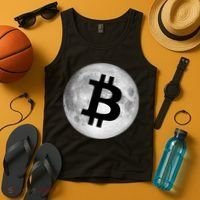 Bitcoin Cryptocurrency Fly Me To The Moon Logo Tank Top thumb 4