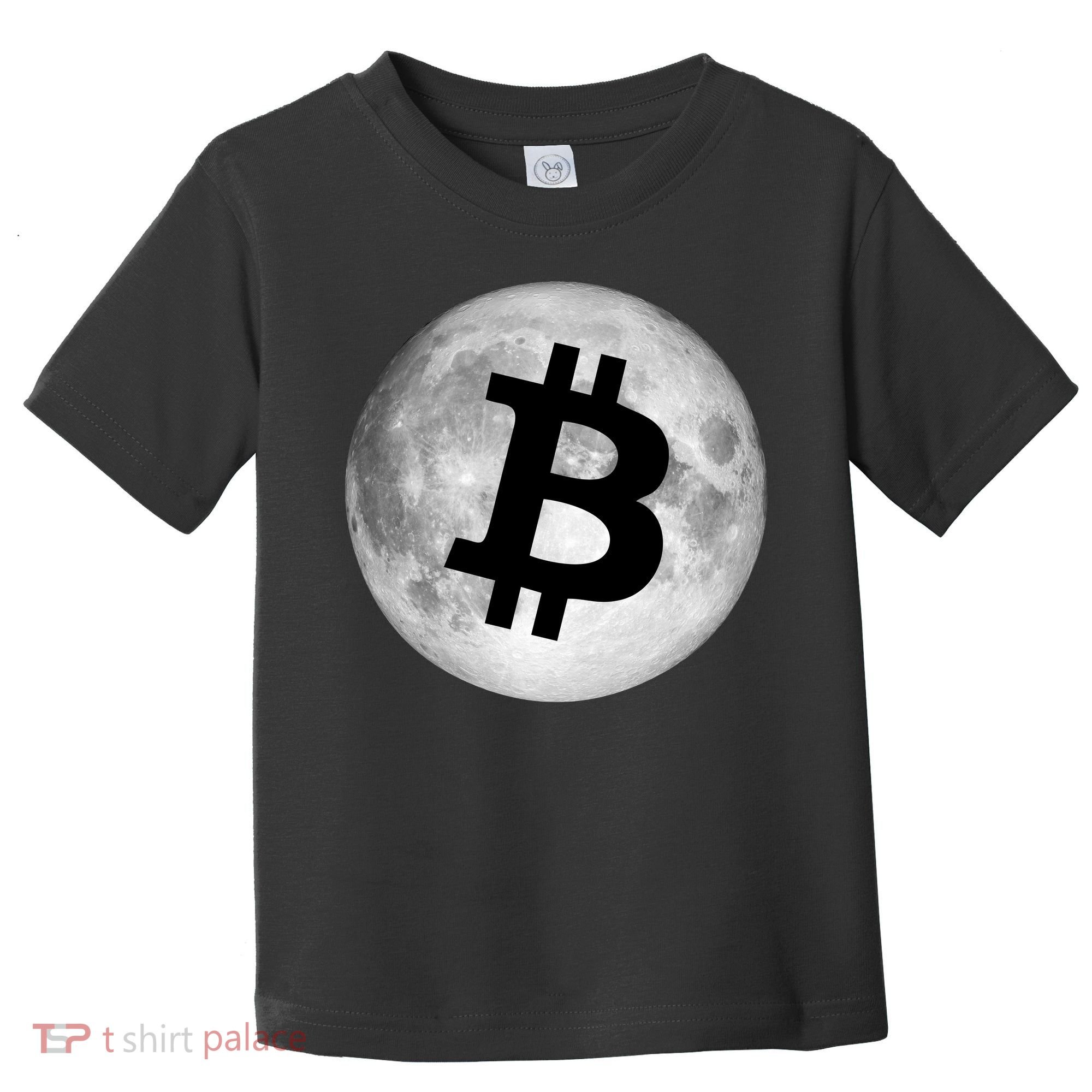 Bitcoin Cryptocurrency Fly Me To The Moon Logo Toddler T-Shirt