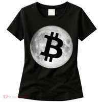 Bitcoin Cryptocurrency Fly Me To The Moon Logo Women's T-Shirt thumb 0