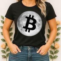 Bitcoin Cryptocurrency Fly Me To The Moon Logo Women's T-Shirt thumb 2