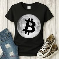 Bitcoin Cryptocurrency Fly Me To The Moon Logo Women's T-Shirt thumb 3