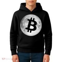 Bitcoin Cryptocurrency Fly Me To The Moon Logo Kids Hoodie thumb 4