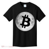 Bitcoin Cryptocurrency Fly Me To The Moon Logo Kids T-Shirt thumb 0