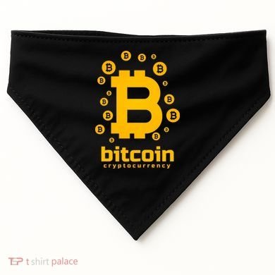 Bitcoin Cryptocurrency Logo USA-Made Doggie Bandana