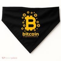 Bitcoin Cryptocurrency Logo USA-Made Doggie Bandana thumb 0